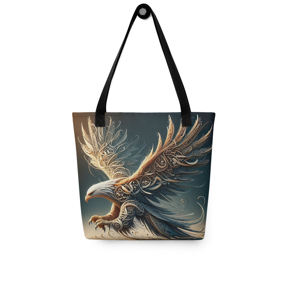 Eagle’s Descent arabic calligraphy loubna tote