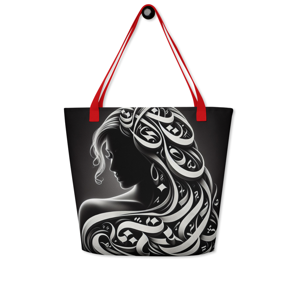 
                  
                    Elegance in Portraiture arabic calligraphy loubna tote
                  
                