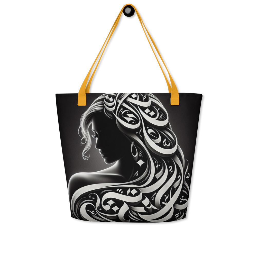 
                  
                    Elegance in Portraiture arabic calligraphy loubna tote
                  
                