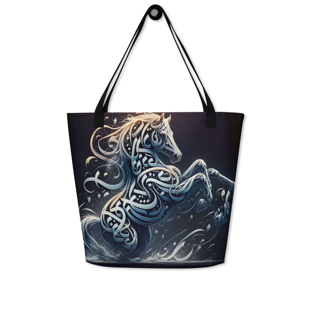 
                  
                    Galloping Script arabic calligraphy loubna tote
                  
                