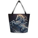 Galloping Script arabic calligraphy loubna tote