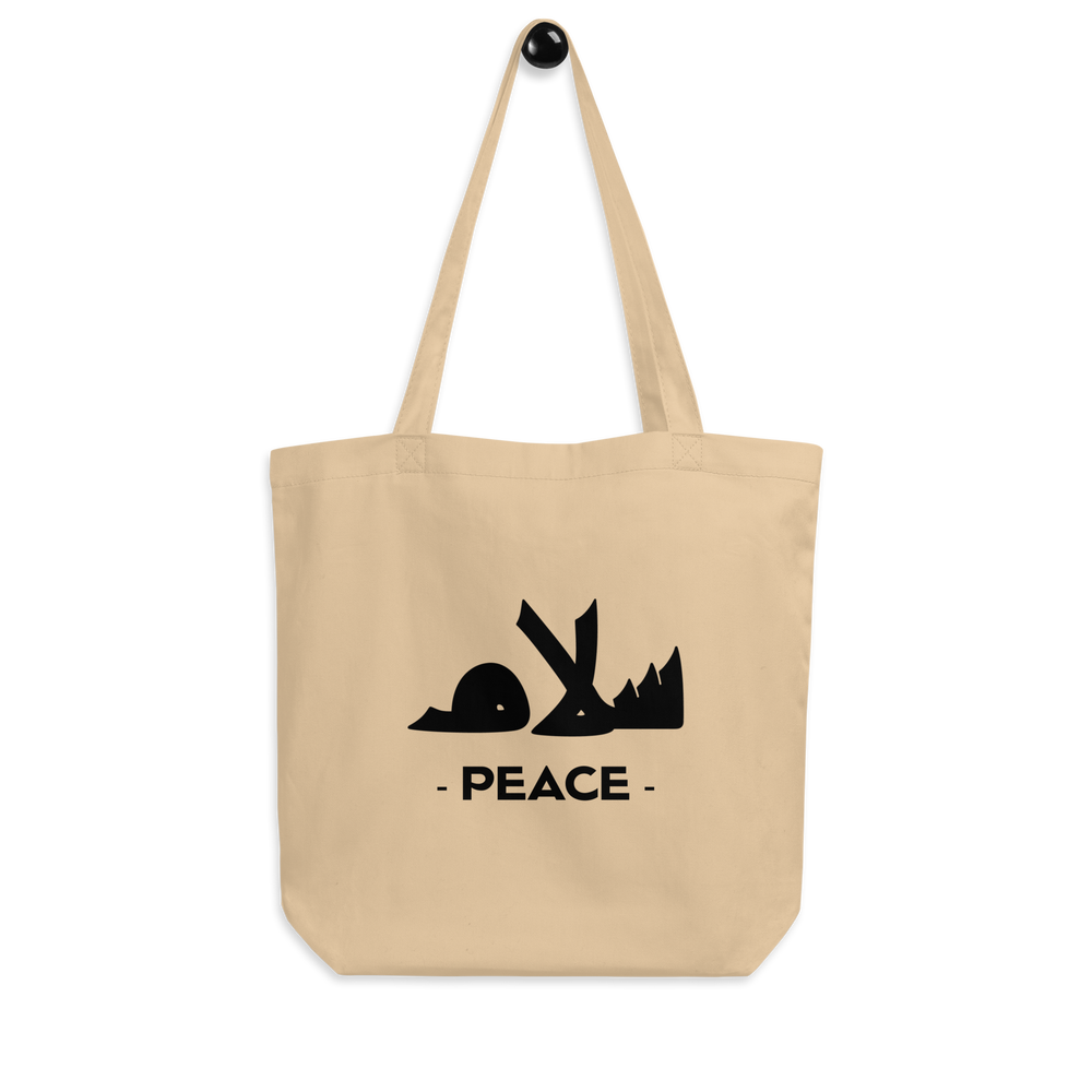 Peace arabic calligraphy loubna tote